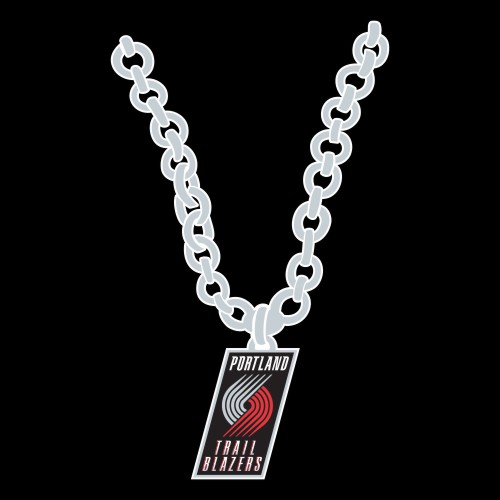 Portland Trail Blazers Necklace logo vinyl decal